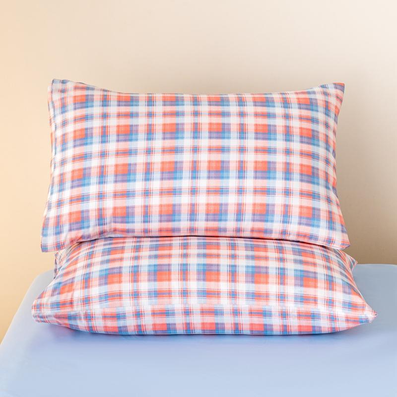 Plaid Style Pillowcase 100% Cotton Pillow Cover 48x74cm Cushion Covers Funda Almohada 2pcs Rectangle Pillowslip Soft Pillow Case