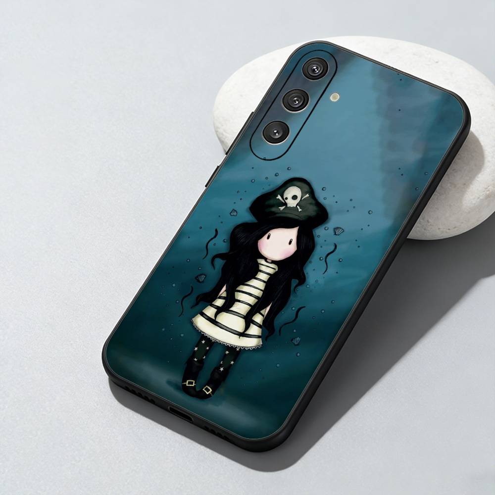 Cute S-santoro G-gorjuss Phone Case For Samsung Galaxy A73,A72,A71,A70,A52,A51 Others Soft Black Cover