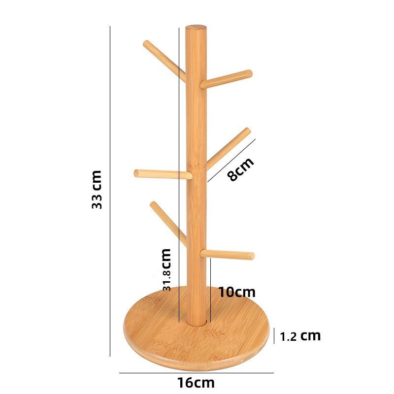 Multi-layer Bamboo Cup Storage & Drain Rack