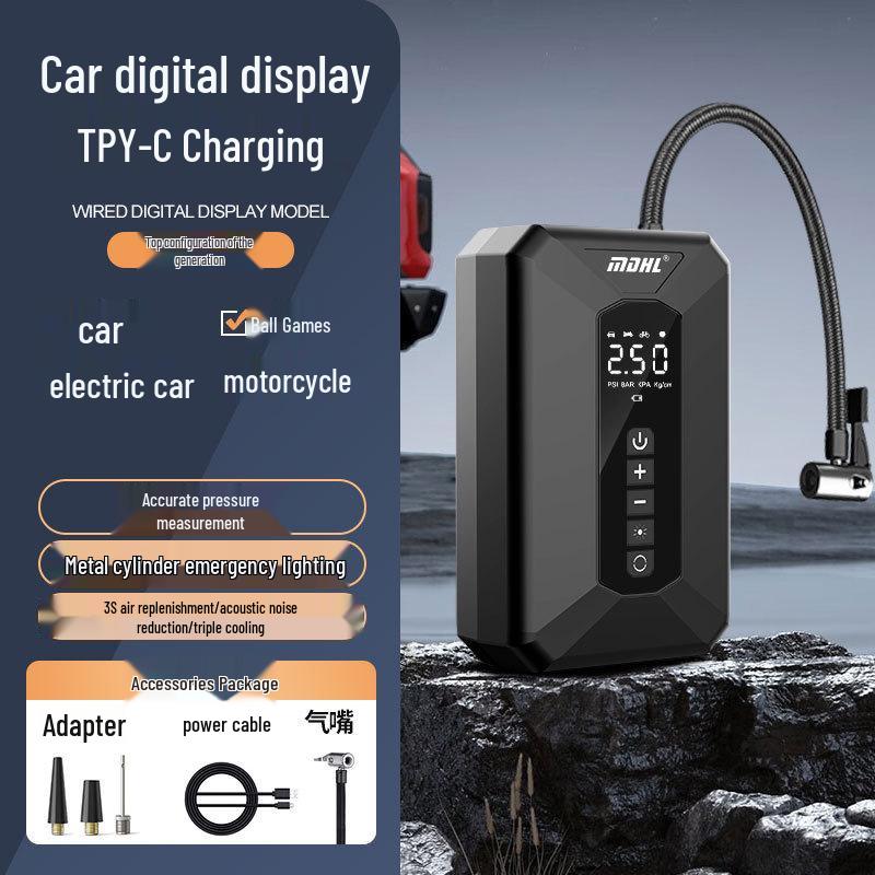 Portable Wireless Electric Car Air Pump with Lighting