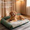 Soft Warm Dog Bed with Bolster Pet Bed Removable Washable Four Season Plush Cushion Comfortable Cats Dogs Cushion Pets Supplies