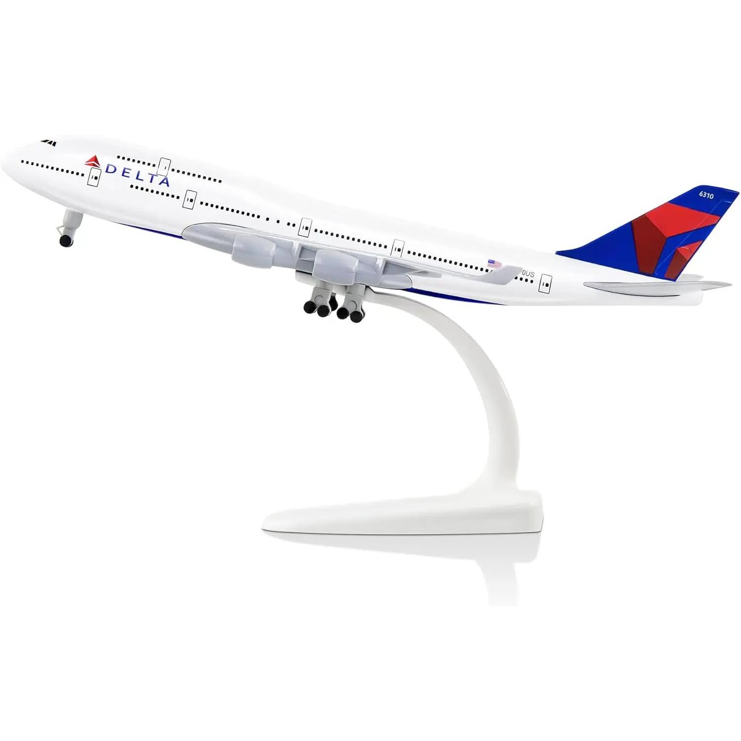 

30cm American Delta Airplane Model Airplane B747 Model Plane for Adults Collection Office Desktop Decoration Birthday Gift