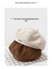 Zhao Lusi Inspired Retro Woolen Beret - Octagonal Painter Hat for Autumn/Winter.