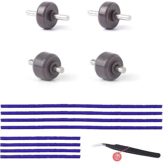 

Soft Plush Strips and Wheels Kit Compatible with Dyson Vacuum Cleaner Soft Roller Cleaner Head Replacement parts, A Set of 6-Strips 9.1-Inch