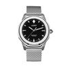 Relógio Unissex Renaissance Aço e Preto Milanês Automático NY41-AD1M-6B2AA 200M
