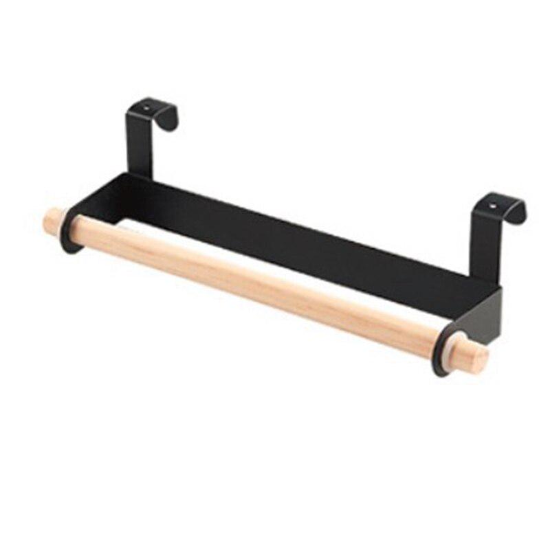 Iron Wooden Hanging Bathroom Kitchen Towel Rail Rack Over Cabinet Door Holder Iron Wooden Hanging Bathroom Kitchen Towel Rail Rack Over Cabinet Door Holder