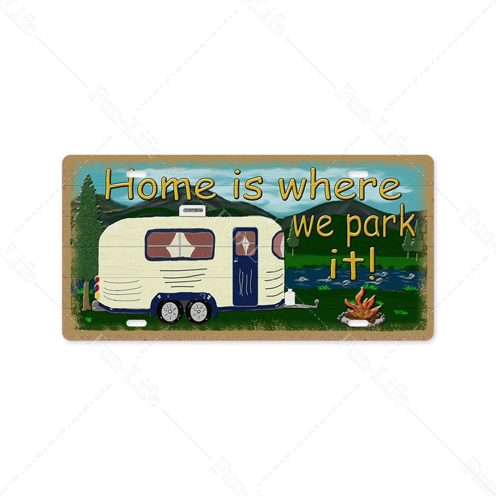 Camping Metal Sign Plate Plaque Vintage Tin Sign Decor for Camping/Cars/Tent/Cookout/Camping Supplies/Home Wall Decor