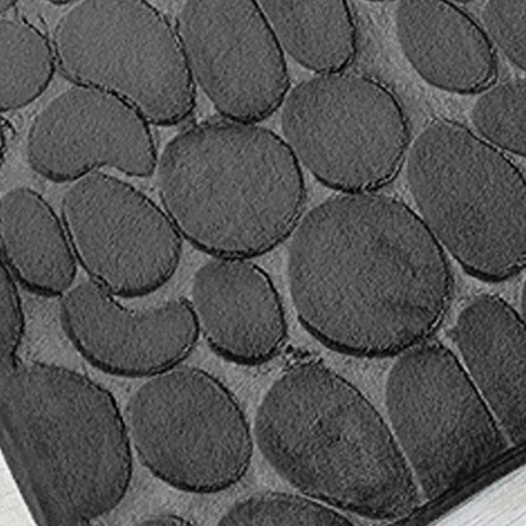 3ks Koupelnová oblázková embosovaná toaletní koupelnová podložka Protiskluzová podlahová rohožka Podložka na kryt toaletního víka pro