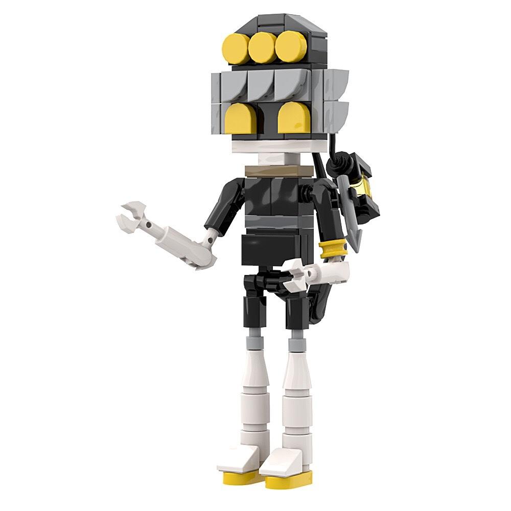 Anime Inorganic Killer Character Model Figure Small Particles Puzzle Assembly Building Block Toy Murder Drones