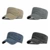 Y2k Flat Top Hat Washed Cotton Visor Hat Casual Cadet Cap  Unisex