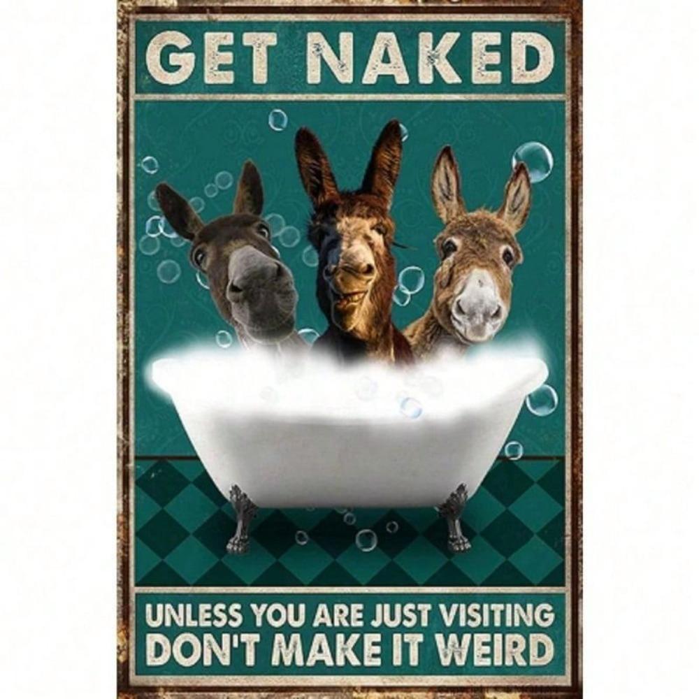 Metal Poster Wall Decor Donkey Unless You Are Just Visiting