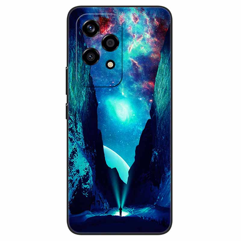 For Honor 200 Lite Case Animlas Painted Cool Silicon Black Soft Bumper for Honor 200Lite Phone Cases Wolf Cartoon TPU Shells Bag