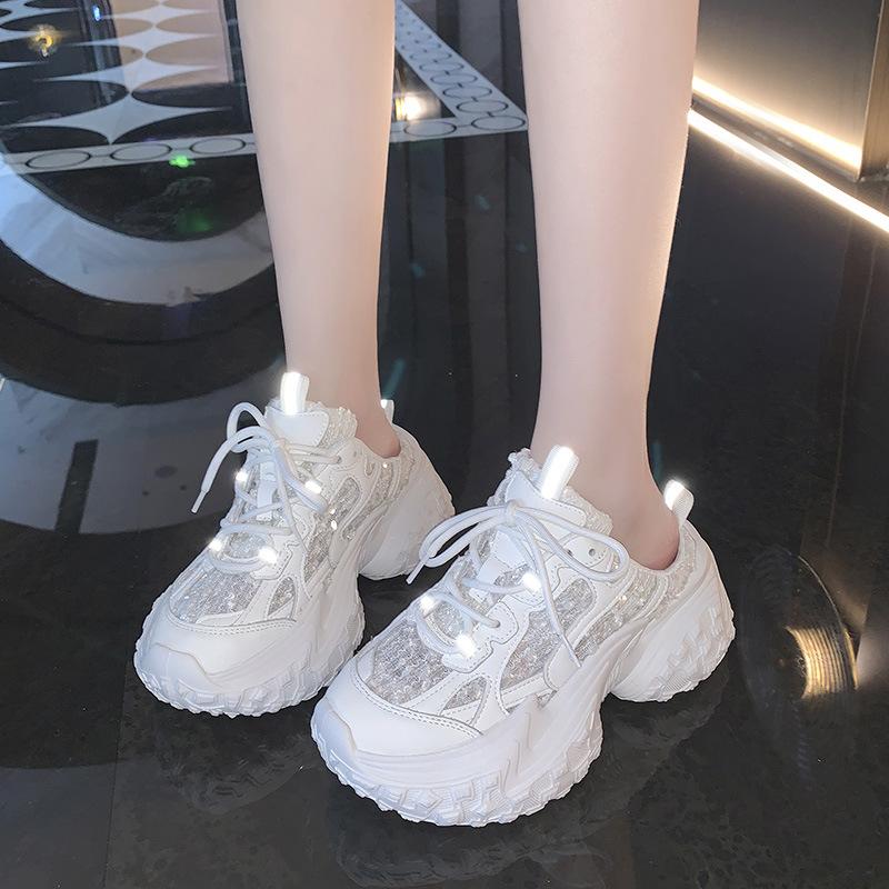 

European station tire sole dad shoes women s heelless bag head half slippers new platform sports casual shoes tide 40