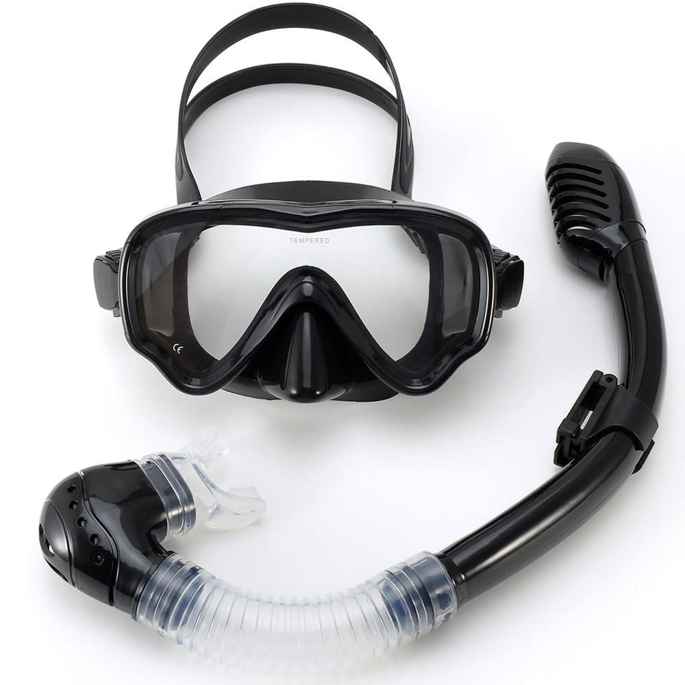 Children's New Large Frame Diving Goggles Full Dry Breathing Tube Set