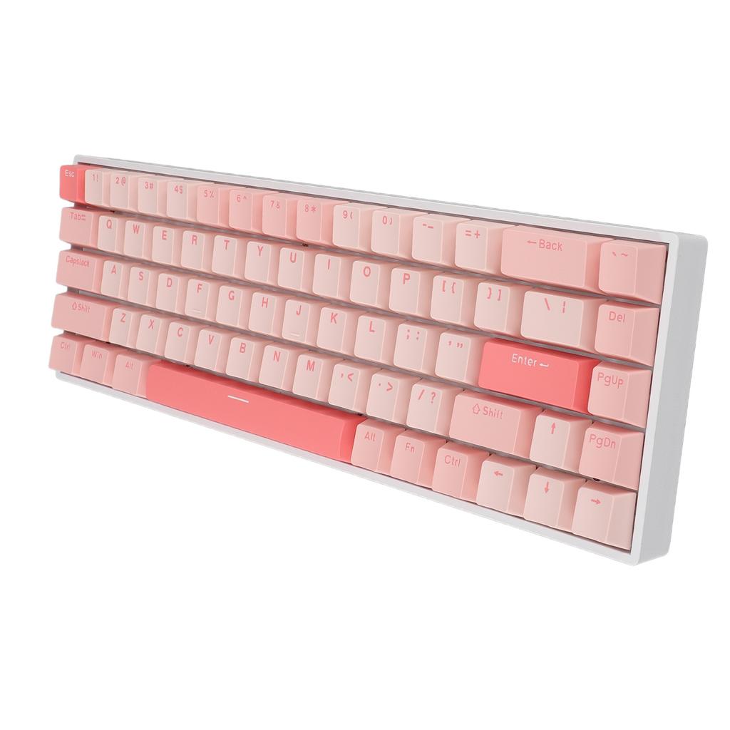 68 Keys Red Switch Mechanical Keyboard RGB Backlit 60 Percent USB Wired Gaming Keyboard for PC with