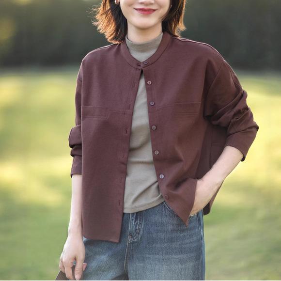 Women's Artistic Striped Long Sleeve Sweatshirt - Spring/Autumn Casual Loose Fit Round Neck Top