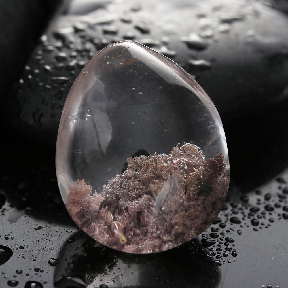 Color DIY Ornament Jewelry Ghost Phantom Quartz Natural Crystal Gemstone Pendant Healing Stone