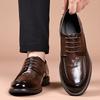 The first layer of cowhide men's high-end light luxury leather shoes solid wood solid foundation leather men's shoes casual single shoes