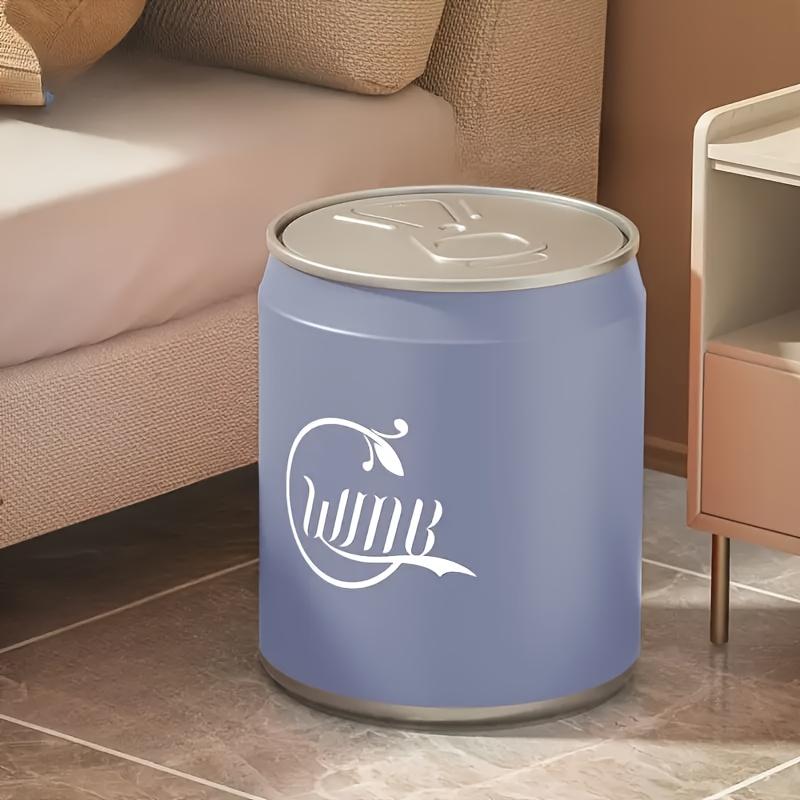 Creative Can Shaped Trash Can , Odor Sealing Design, Large Capacity with Press Open Lid, Ideal for Home and Bathroom Storage, Durable Plastic
