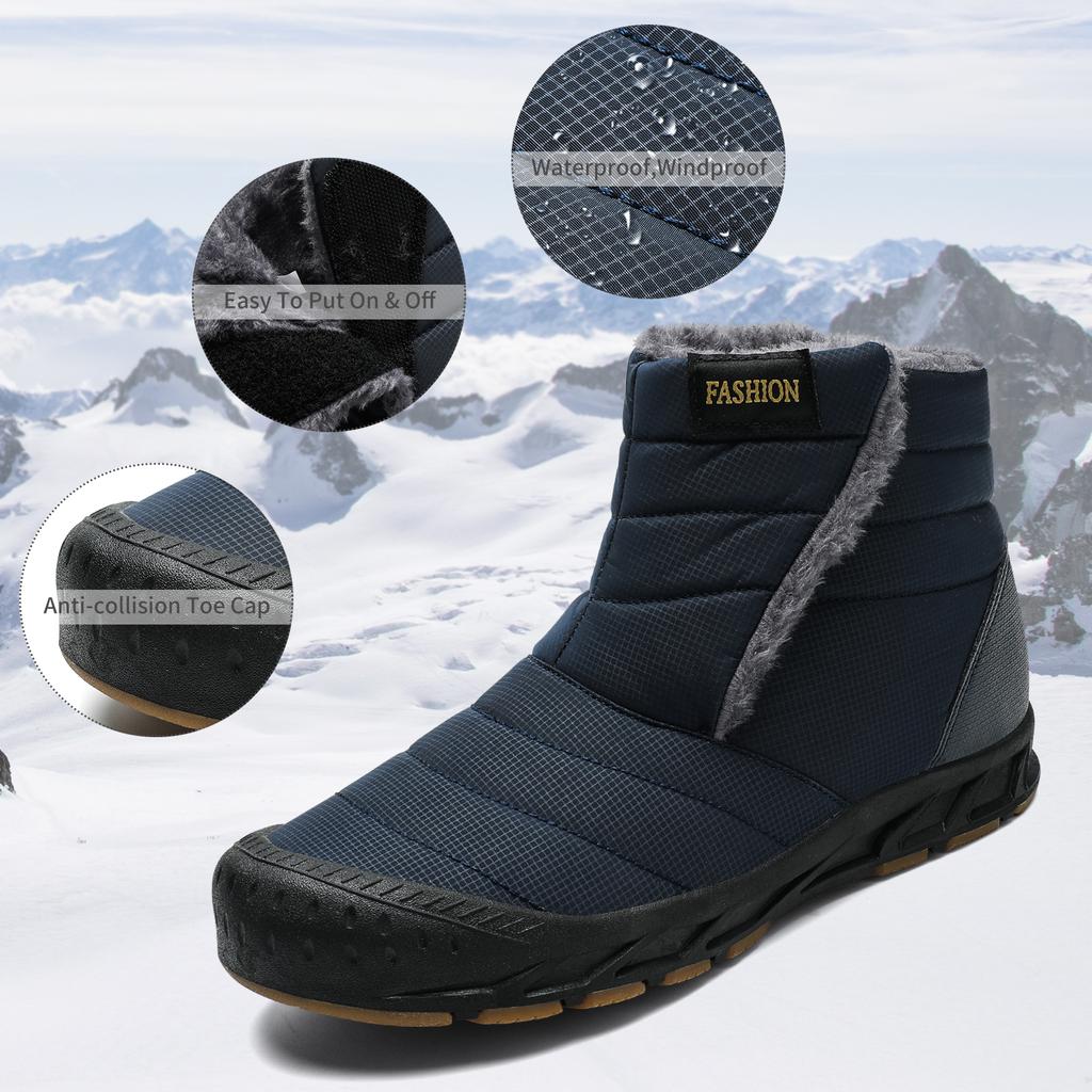 Men Winter Outdoor Sports Waterproof Plus Size Sneakers Quality PlusSize Brand Snow Boots Warm Plush Ankle Work High