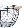 Egg Basket Round Metal Wire Basket With Handle Multipurpose Food Storage Organizer Fruit Vegetable Holder For Kitchen Picnic