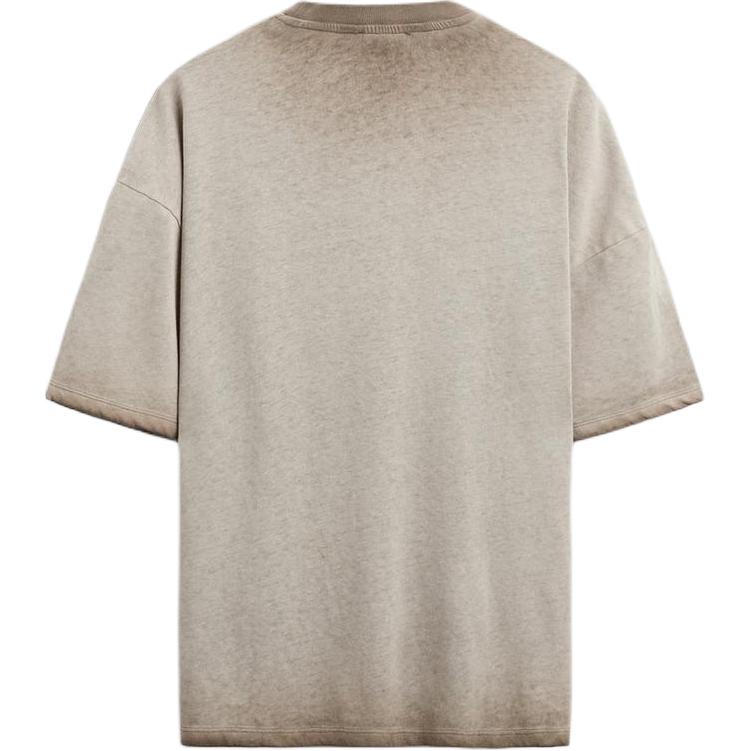 Zara Letter Print Casual Round Neck Short Sleeve T-Shirt Men Tops Light-Brown 3665408-730