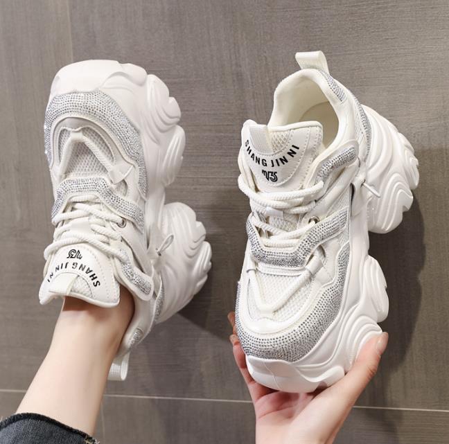 Fashion 10CM Air Mesh Microfiber Leather Vulcanize Platform Wedge Flats Comfy Summer Autumn Chunky Sneaker Hollow Women Sandals Shoes