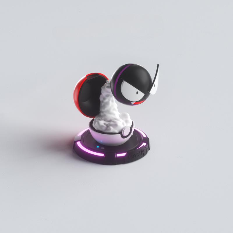 Pokemon Gastly USB Luftfuktare Anime Vattendimma Aromaterapi Diffusor Skrivbordsfuktare Kreativ Atmosfärsbelysning Gåvor