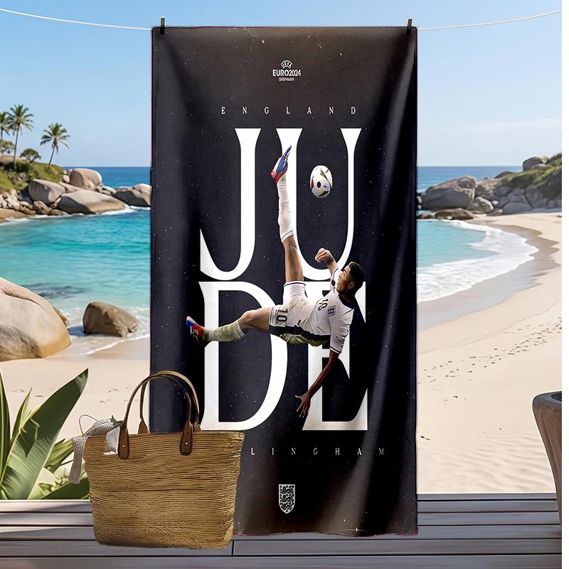 Jude Bellingham Printed Beach Towel Quick Dry Soft TowelPortable Large Rectangular Beach Blanket for Travel Swimming Pool