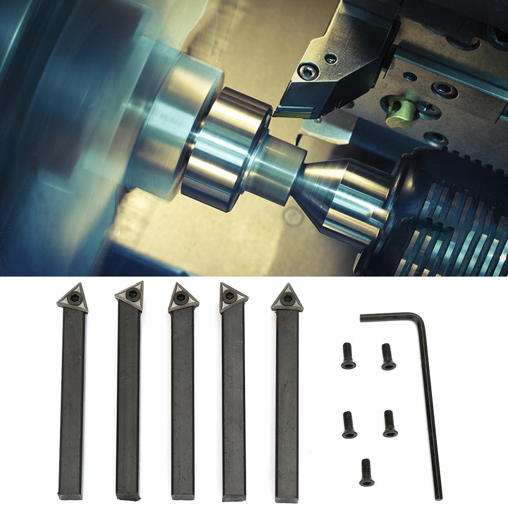 5 Stück 14 Zoll Wendeschneidplatten Hartmetall Drehmeißel für Drehbearbeitung Drehen