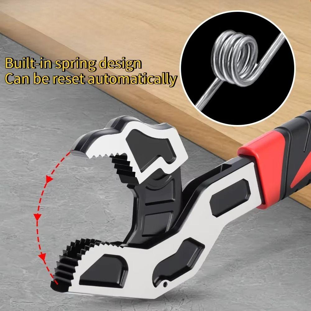 Stainless Steel Self Locking Wrench Quick Snap Anti-slip Adjustable Wrench Household Maintenance