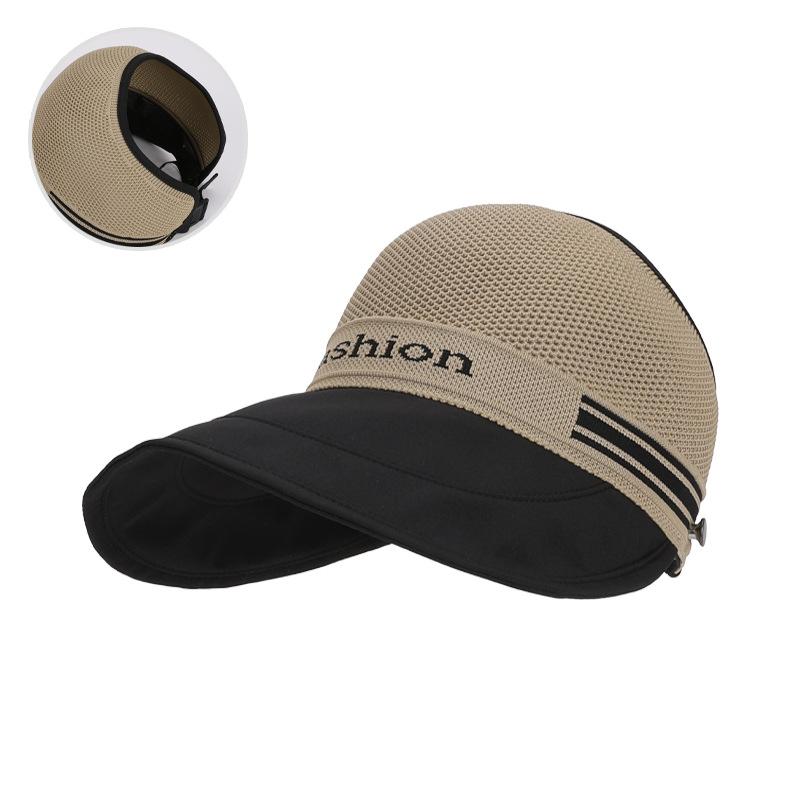 New summer hollow breathable hat women's large brim face covering sunscreen hat outdoor travel fashion versatile sun hat