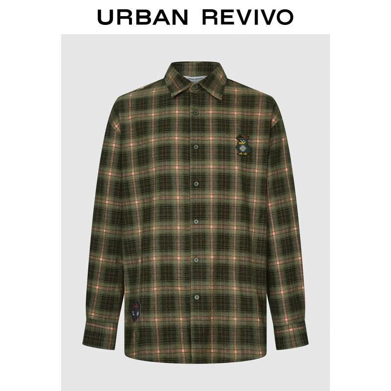 UR Men s Retro Plaid Long Sleeve Shirt L