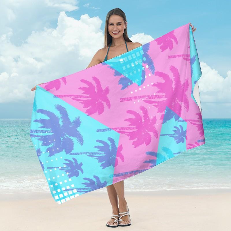 Ultrafine Microfiber Beach Towel Adults Quick-Dry Swim With Digital Print Lightweight Absorbent Bath Pool Sea Travel Yoga