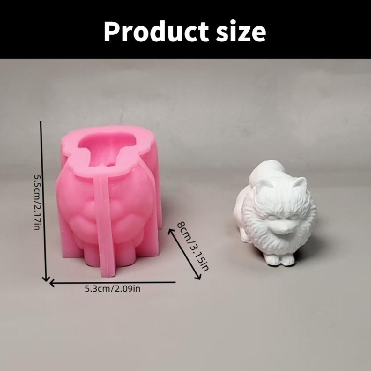 3D Dog Animal Silicone Mold for Candle Soap Making Epoxy Resin Silicone Molds Fondant Silicone Molds for Candy Baking