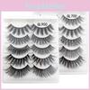 Pairs Multipack 5 Mink Hair False Eyelashes Wispy Fluffy Long Natural Lashes Eye