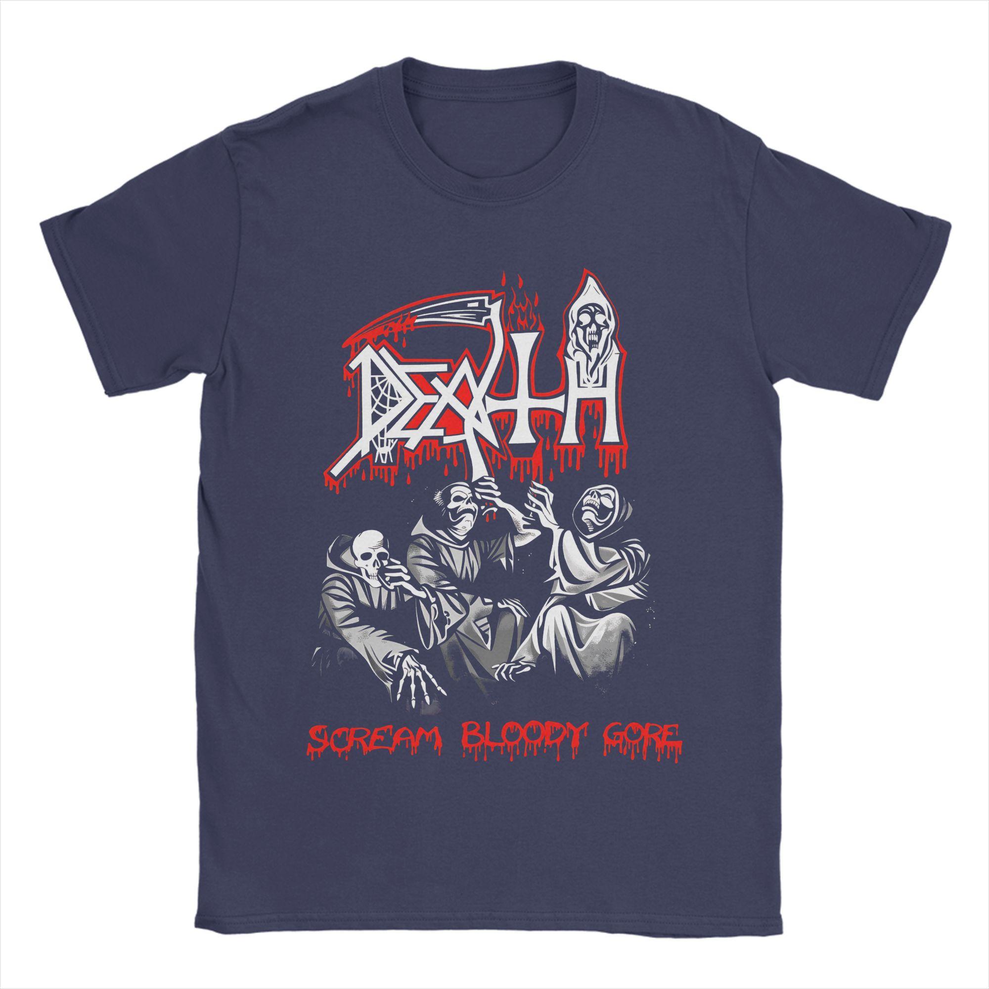 

Death Metal Band TShirts Men Funny Pure Cotton Tees Round Collar Short Sleeve T Shirt Plus Size Clothing 4XL