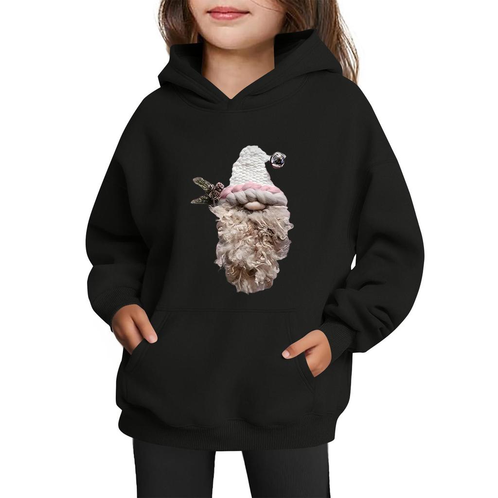 Світшоти для дівчат-підлітків Худі з довгим рукавом на шнурку Пуловер Миле з принтом Оверсайз худі Різдво