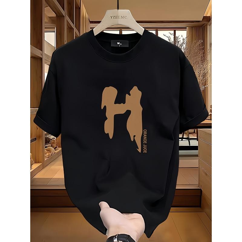 Summer Trendy Brand Printed Short-sleeved T-shirt for Men S