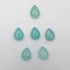 Natural Aqua Chalcedony Pear Cabochon Loose Gemstone Lot 6 Pcs 12*17-13*17 MM 65 CT For Jewelry Making