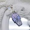 Bowknot Purple Coffin Hanging Pendant Sweet Phone Strap Bag Decoration Portable Hanging Lanyard Gift for Girls Women