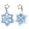 Snowflake Bowknot Phone Charm Handmade Yarn Keychain Winter Bag Accessory Phone Ornament Accessories For Girls