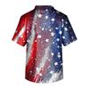 Unisex V Neck Short Sleeve Scrub Top with Star Print and Pocket Design for Healthcare Professionals