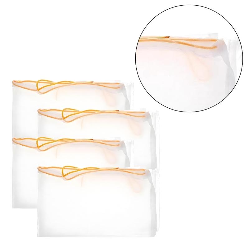 Set Of 4 Filter Bag With Drawstring Fine for 5 Gallon Bucket Fine Mesh Honeys Strainer Extractor Equipment