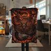 1Pc Satan's Pentagram Print Flannel Blanket, High quality Comfortable for All Seasons, Home Decor, Warmth and Comfort, Perfect for Christmas Gifts137