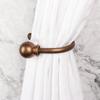 2PCS Practical Hold Simple U Shaped Tassel Arms Hooks Metal Tieback Curtain Loop Holder