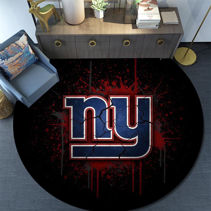 New York Giants2,Round Area Rug,Carpet Rug for Living Room Bedroom Sofa Playroom Decor,Non-slip Floor Mat