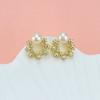 French Retro Freshwater Pearl & Zircon Stud Earrings - Exquisite Light Luxury Accessories for Women