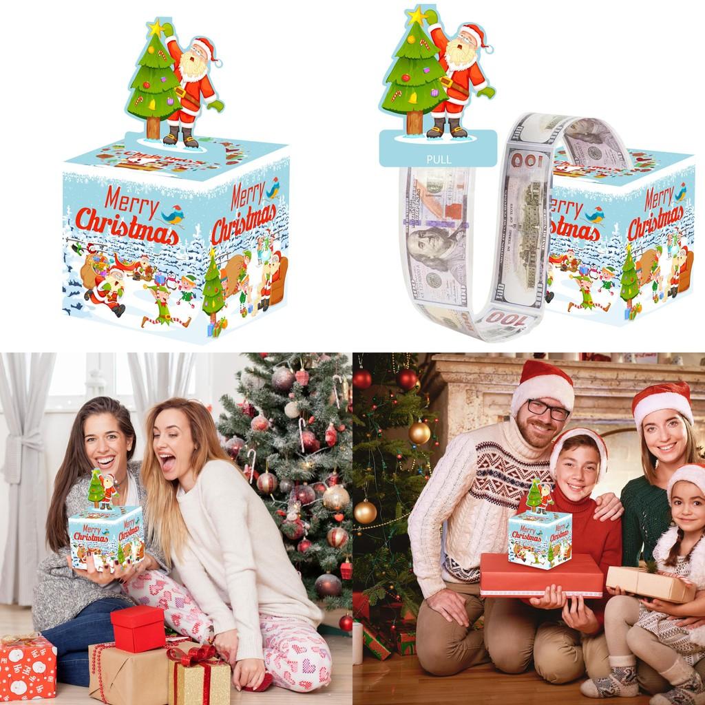 Christmas Santa Tree Party Decor Props Gift Box For Holiday Celebrations