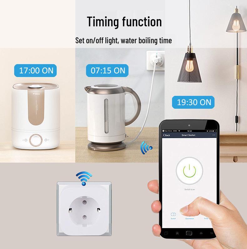 16A Euro Smart Plug with Alexa Voice Control & Energy Monitoring